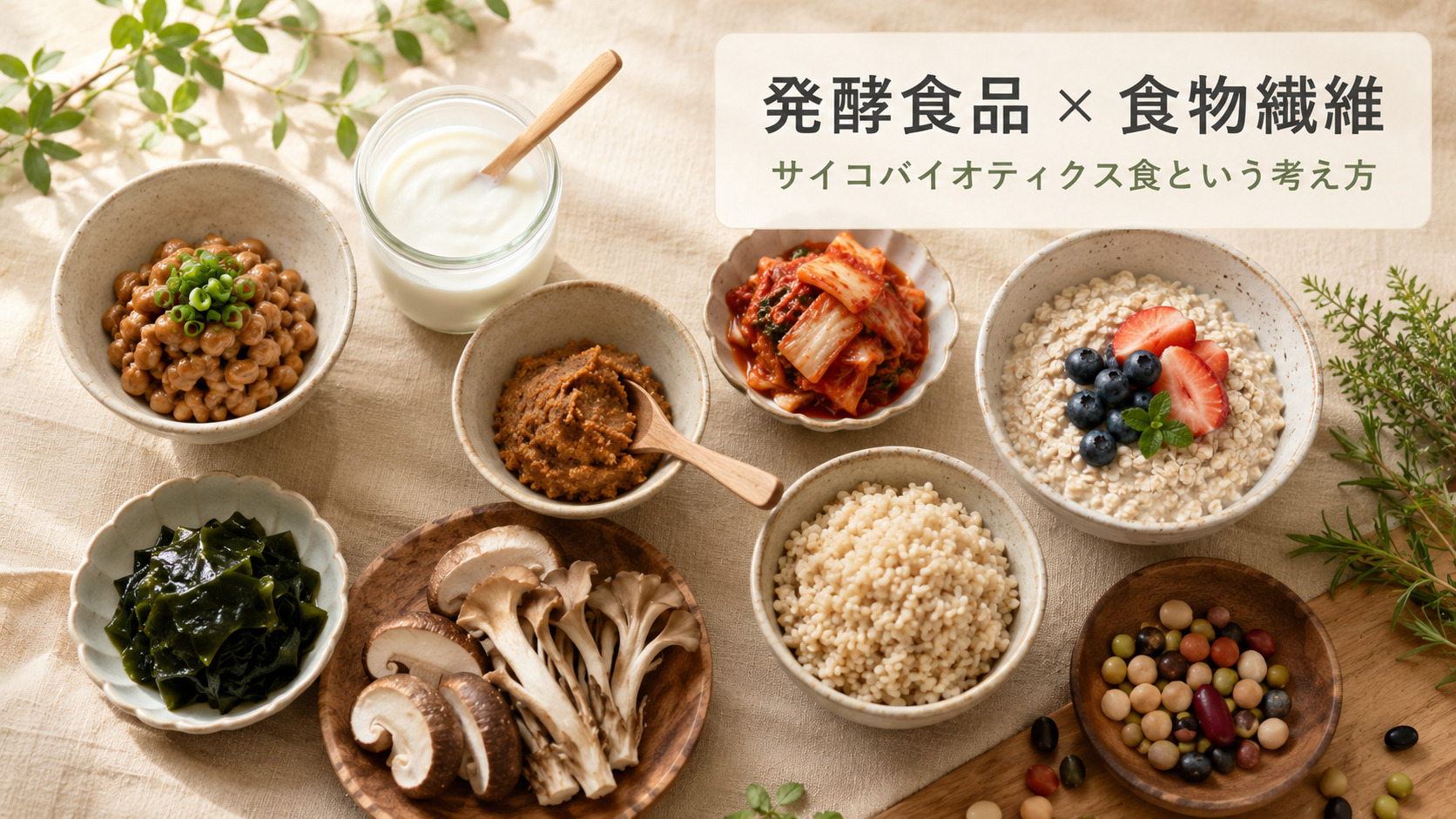 発酵食品と食物繊維 サイコバイオティクス食